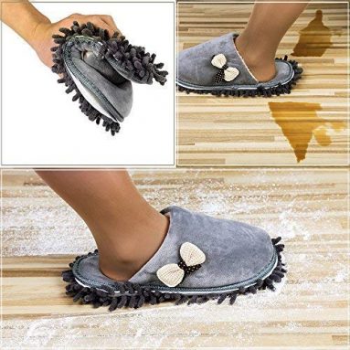 One Pair Mop Cleaning Dusters House Slippers Shoes