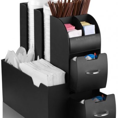 “Organizer” Coffee Condiment and Accessories Caddy