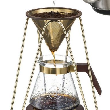 Osaka Tripod Pour-Over Station with Gold Filter