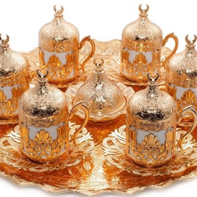 Ottoman Turkish Greek Arabic Coffee Espreso Serving Cup Saucer