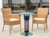 Outdoor Electric Patio Heater with LED Light and Infrared Heated Table