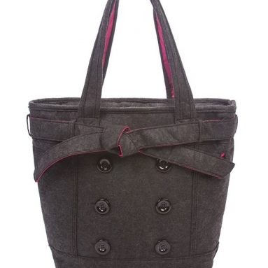 Overbrooke Womens Felt Laptop Tote, Black – Shoulder Bag for Laptops up to 15.6 Inches