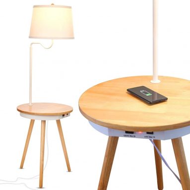 Owen Side Table with Attached LED Lamp