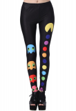 Pac-Man Print Spandex Leggings