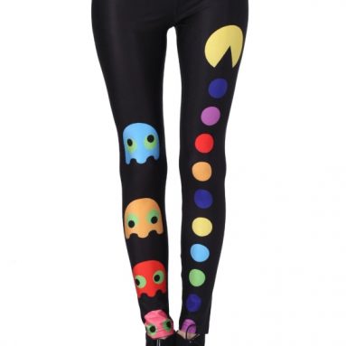 Pac-Man Print Spandex Leggings