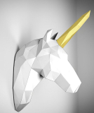 Papertrophy unicorn white & gold