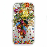 Parrot Rhinestone Phone Case for Apple iPhone(for iPhone 6 Plus)