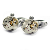 Pensee Steampunk Watch Mechanism Cufflinks for Men