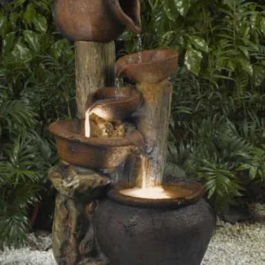 Pentole Pot Outdoor Indoor Fountain with Illumination