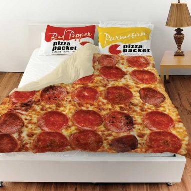 Pepperoni Pizza Queen Duvet Cover