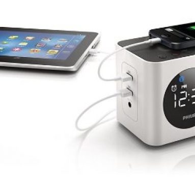 Philips Alarm Clock Bluetooth Speaker Charge Mobile Phone USB Device