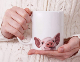 Pig Ceramic Coffee Gift Mug Tea Cup