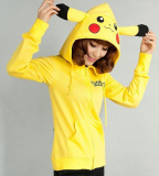 Pikachu Stitch Zip UP Hoodies Jacket Coat Sweatshirt Costume