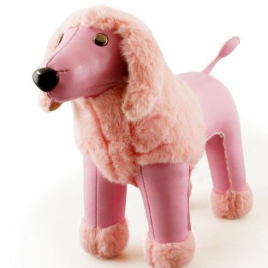 Pink Poodle Animal Bookend