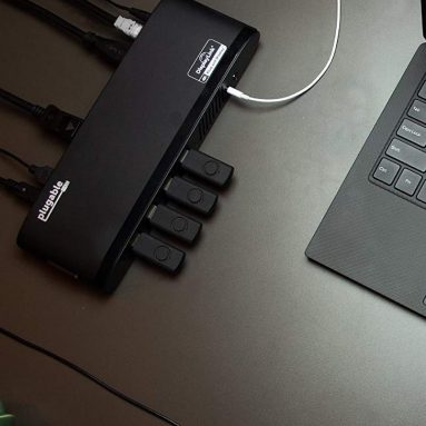 Plugable USB 3.0 Dual 4K Display Horizontal Docking Station with DisplayPort