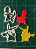 Pokemon Pikachu & Charmander cookie cutter