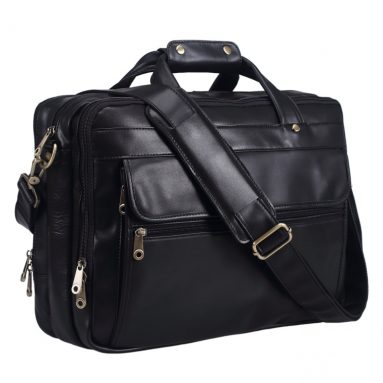 Leather Men’s Black Messenger Handbag