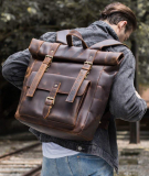 Polare Retro Full Grain Leather 17″ Laptop Backpack