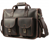 Polare Vintage Full Grain Leather Messenger Bag For Laptop Briefcase Satchel Bag