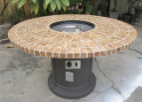 Porcelain Mosaic Tile Outdoor Fire Table Pit