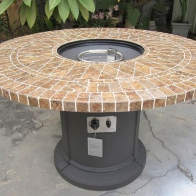 Porcelain Mosaic Tile Outdoor Fire Table Pit