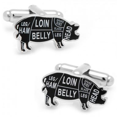 Pork Butcher Cuts Cufflinks