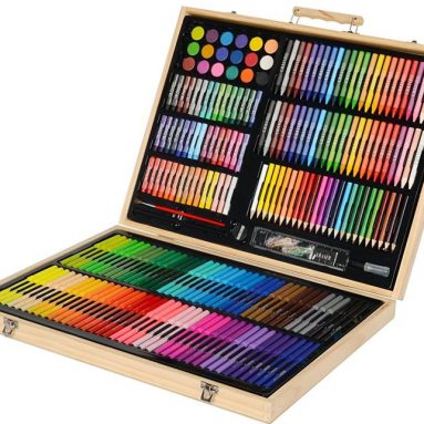 Portable Art Set – Kid’s Wood Art Case