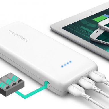 Portable Charger RAVPower 22000mAh 5.8A Output 3-Port Power Bank External Battery Pack