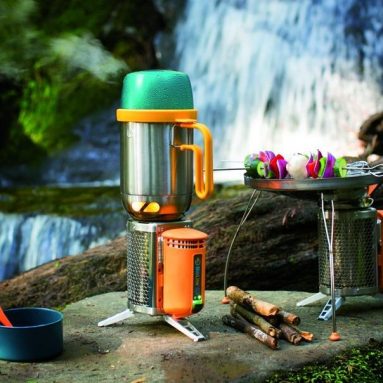Portable Grill and KettlePot Attachments and USB FlexLight