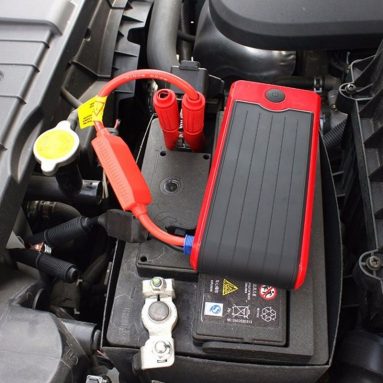 Portable Jump Starter and Power Bank Booster wBuilt-in LED Flashlight and 2 USB Ports