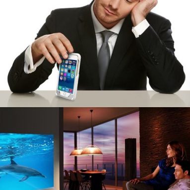 Portable Video Projector for iPhone 7 6 7s 6s plus 100 ANSI Lumens LED 854 x 480 HDMI