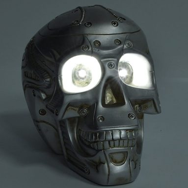 Portable Wireless Bluetooth Speaker Skull with LED Light for Party and Home Decor