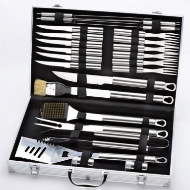 Premium 24 Pieces Stainless Steel BBQ Set