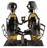 Metal Couple Drinking Wine Bottle Holder