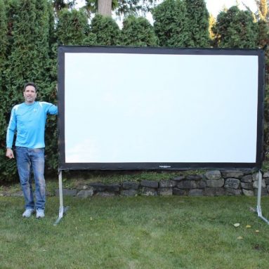 Portable indoor or outdoor movie theater projection screen