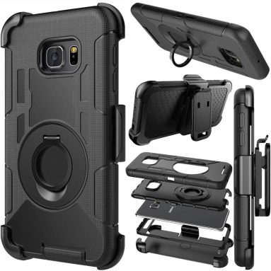 Protective Case Cover with kickstand and Belt Swivel Clip for Samsung Galaxy S6 Edge PLUS case