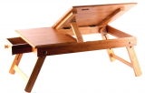Pure Bamboo Foldable Laptop Computer Desk & Serving Bed Tray