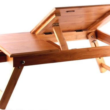 Pure Bamboo Foldable Laptop Computer Desk & Serving Bed Tray
