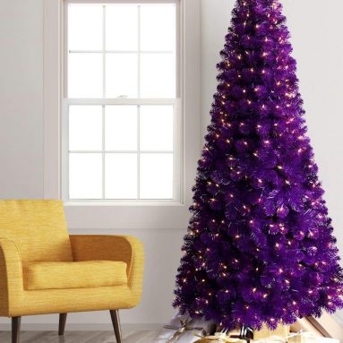Purple Artificial Christmas Tree