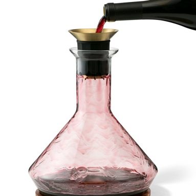 RBT Decanter with Wood Coaster and Micro-Perforated Aerator