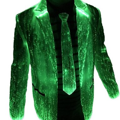 RGB LED Light up Jackets Fiber Optic Burning Man Costumes Blazers Club Wear