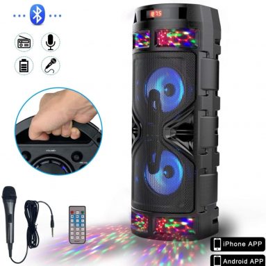RHM Portable Bluetooth PA Speaker System with Rechargeable Battery Powered