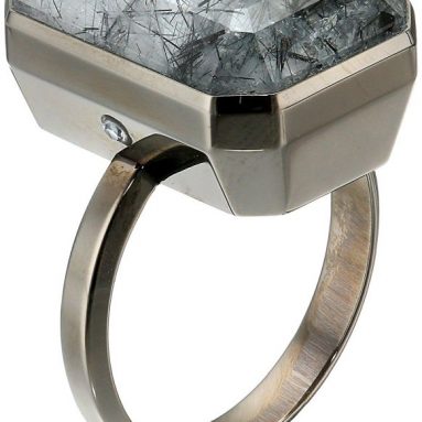 RINGLY – Aries Activity Tracker  Smart Ring, Dive Bar with Tourmalated Quartz