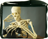 Rainbow Glow Skull Messenger Bag