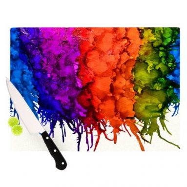 Rainbow Splatter Artists Cutting Board