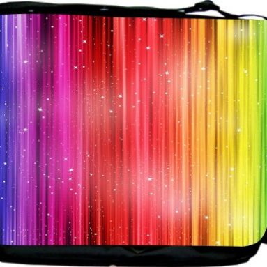 Rainbow Striped Bards Messenger Bag