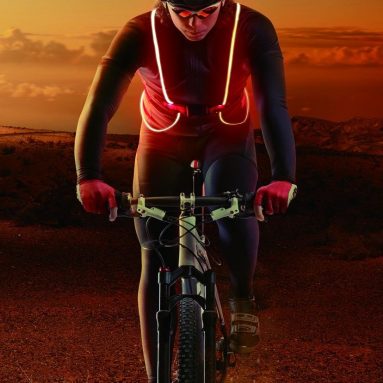 Reflective Safety Led Vest Belt With Led Fiber Optics