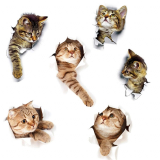 Removable Cute Cat Wall Decals