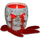 Resin Candle Holder with Halloween Wax Candle