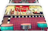 “Retro Diner” Coca Cola Twin Cotton Duvet Cover